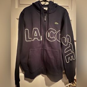 BNWOT Lacoste Navy Blue Zip Hoodie